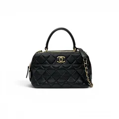 シャネル CHANEL トレンディCCボーリングバッグ バッグ ショルダーバッグ ラムスキン ブラック 黒 ゴールド マトラッセ ゴロ ココマーク チェーン 2WAY ハンドバッグのサムネイル