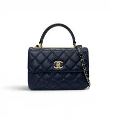 シャネル CHANEL トレンディCC バッグ ショルダーバッグ ネイビー ゴールド ココマーク ターンロック ロゴ チェーン 2WAY ハンドバッグのサムネイル