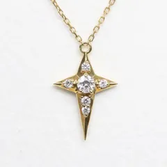フェスタリア K18 ダイヤモンド ロング ネックレス クロス◎/24-950箱保のサムネイル