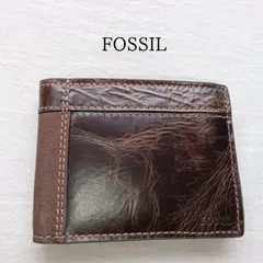 FOSSIL フォッシル 折り財布 ブラウン レザー【カ789】のサムネイル