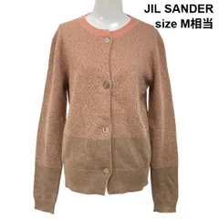 ◆ ジルサンダー JIL SANDER ニットカーディガン 長袖 クルーネック バイカラー  表記無し 表記無し M 9号 レディース S6I452のサムネイル