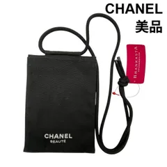 ● 美品 シャネル CHANEL スマホ パスポート ケース ショルダーバッグ 鞄 ココマーク ノベルティ 非売品 黒 キャンバス レディース 6V940のサムネイル