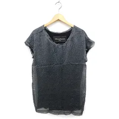 アバハウス ドゥヴィネット リュクス abahouse devinette Luxe ヒョウ柄 チュニック フレンチスリーブ シフォン チャコールグレー /FT28のサムネイル