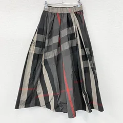 Le Boutique BonBon　ロングスカート　フレアスカート　チェック柄　マルチカラー　グレー　Fサイズ　古着のサムネイル
