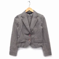 ジルスチュアート JILL STUART テーラード ジャケット デニム グログランテープ スリット S グレージュ /HT29のサムネイル