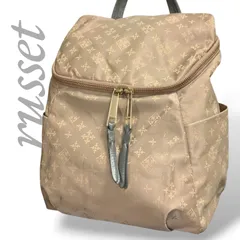 【MY0998】russet ラシット リュックサック バックパック デイパック レディース ナイロン モノグラム 総柄 ベージュのサムネイル