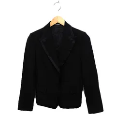 コムサデモード COMME CA DU MODE シェイプドラペルカラー ジャケット アウター シングル ウール混 7 ブラック 黒 /FT18のサムネイル