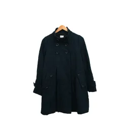 ミスティウーマン mysty woman スタンドカラー コート アウター ミドル丈 ウール シンプル M ダークグリーン 緑 /KT6のサムネイル
