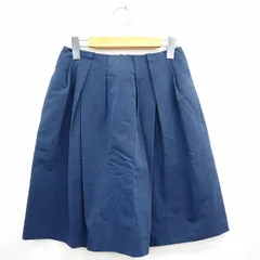 ブルーデブレス BLUE DE BRESSE フレアスカート 無地 ひざ丈 シンプル 36 ブルー 青 /MT54のサムネイル