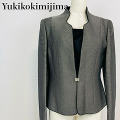 ユキコキミジマ ノーカラーフォーマルジャケット 東京ソワール ラメ 11
