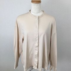 UNIQLO U バンドカラーブラウス S ベージュ