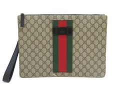 GUCCI グッチ GG 6連キーケース ベージュ/アイボリー キャンバス