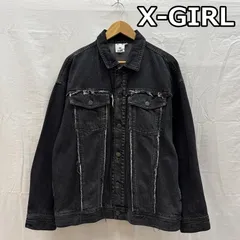 エックスガール 105231021008 オーバーサイズ ブラック デニム トラッカー ジャケット レディース M ISItems【USED】【古着】【中古】50164410のサムネイル