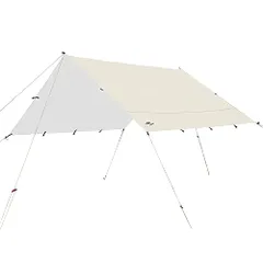 Soomloom レクタタープ 天幕 大型 ループ19箇所 紫外線対策 UVカット シルバーコーティング 防雨･防風･日除け キャンプ アウトドアのサムネイル