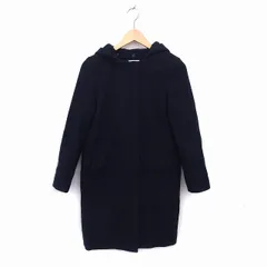 ビーミングバイビームス B:MING LIFE STORE by BEAMS フード ノーカラー コート 2WAY アウター ミドル ウール混 ジップアップ 無地 S 黒 ブラック /NT15のサムネイル