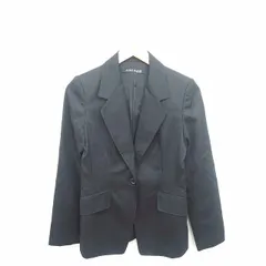アンクライン ANNE KLEIN ジャケット アウター テーラード 総裏地 無地 ウール 長袖 9 黒 ブラック /TT45のサムネイル
