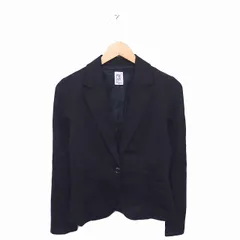 エムケー ミッシェルクラン MK MICHEL KLEIN テーラード ジャケット アウター 総裏地 無地 シンプル 38 黒 ブラック /TT34のサムネイル