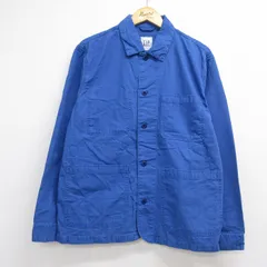 L/古着 ギャップ GAP 長袖 カバーオール メンズ コットン ブルー 26jul24のサムネイル