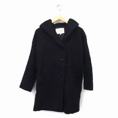 ジュエルチェンジズ Jewel Changes アローズ コート アウター フード ミドル ウール混 ドロップショルダー 36 黒 ブラック /NT6のサムネイル