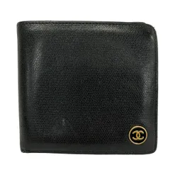 CHANEL(シャネル) 2つ折り財布 ココボタン 黒のサムネイル