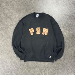 USA製 90s Vintage Russell Athletic Sweatshirt ラッセル スウェット トレーナー Vガゼット PSM プリント ブラック フェード ヴィンテージ ビンテージのサムネイル