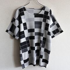 美品】ISSEY MIYAKE MEN【プリーツ加工 シャツ】 1 ブラック イッセイ