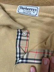 90s OLD Burberrys オールドバーバリー 長袖 ポロシャツ ベージュ london ノバチェック Lサイズのサムネイル