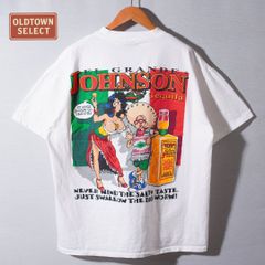 90s USA製 ビッグジョンソン BIG Johnson Tシャツ XL ホワイト ヴィンテージ シングルステッチ オニータ ONEITA Vintage キャラ アメコミ アニメ ストリート オーバーサイズ ビッグシルエット 古着 c4002