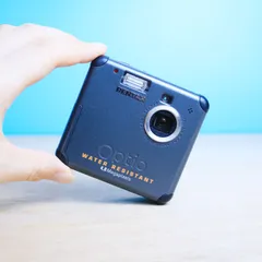 完動品❁ PENTAX ペンタックス Optio 43WR オプティオ コンパクトデジタルカメラ コンデジ デジカメ 防水機能付き 単3電池式  H468のサムネイル
