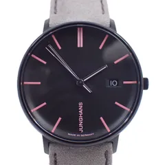 【美品】ユンハンス フォームレディ クォーツ レディース 腕時計 ピンク×黒文字盤 純正ベルト 47/4256.00【いおき質店】のサムネイル