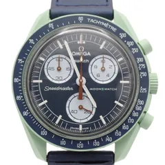 スウォッチ OMEGA × Swatch ミッション オン アース クォーツ メンズ 腕時計 ネイビー文字盤 純正ベルト SO33G100【いおき質店】のサムネイル