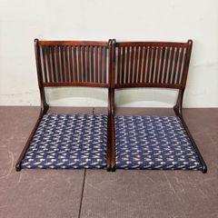 現状渡し〉浜本工芸 折りたたみ椅子 チェア 2脚セット 昭和レトロ