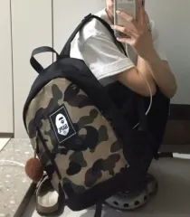 (当日※メルカリshop取引では対象外) A BATHING APE アベイシングエイプ バックパック + キーホルダー セット 日本 雑誌 付録 BAPE バッグのサムネイル