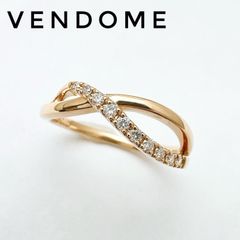 Plus Vendome K10 ブラックダイヤモンド リング スター チェーン