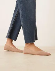 エイソス レディース シューズ パンプスエード ASOS DESIGN Ludo pointed ballet flatsuedette Beige Suedette ベージュのサムネイル
