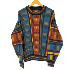 ピエールカルダン pierre cardin 幾何学模様 マルチカラーニット メンズ  Mのサムネイル