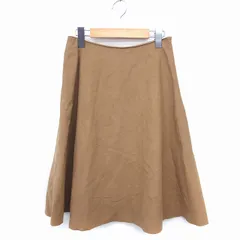 フリークスストア FREAKS STORE フレア スカート ひざ下丈 スエードタッチ 無地 S キャメル 茶 /FT2のサムネイル