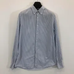 マッシモ ドゥッティ ストライプ シャツ L スカイブルーのサムネイル