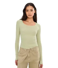 フリーピープル レディース トップス シャツ Free People Love Letter Long Sleeve Fresh Green グリーンのサムネイル
