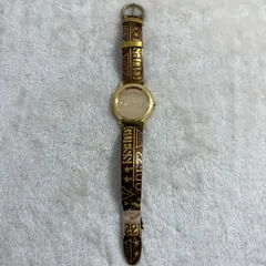 GUESS ゲス レディース 腕時計 ゴールド文字盤 総柄ベル　※電池切れのサムネイル