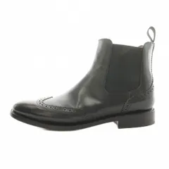 B&Y ユナイテッドアローズ BEAUTY&YOUTH ビューティー&ユース × カミナンド CAMINANDO サイドゴアブーツ ショートブーツ ウイングチップ レザー 7 黒 ブラック /ANのサムネイル