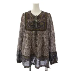 アパルトモン ドゥーズィエムクラス L'Appartement DEUXIEME CLASSE 25SS Indian Cotton Blouse シャツ ブラウス 長袖 総柄 F 青 25050570003610 /BMのサムネイル