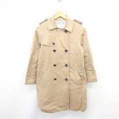 スピック&スパン Spick&Span コート アウター ステンカラー 膝下丈 ダブルボタン 綿 コットン 長袖 36 薄茶 ベージュ /TT3のサムネイル