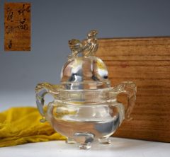 蔵A6434】中国古美術 本水晶香炉 箱付き 無傷 清朝期 - メルカリ