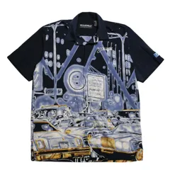 極美品 PELLE PELLE ペレペレ ストリートトラフィック総柄シャツ ネイビー オーバーサイズ Lサイズ 90年代-00年代 アメ車 中古 4a005949のサムネイル
