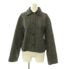 セオリー Theory 25AW Malfile Wool Curve Sleeve Jacket ジャケット ステンカラー カウレザー 総裏地 P 黒 ブラック チャコール /CX ■OS ■SHのサムネイル
