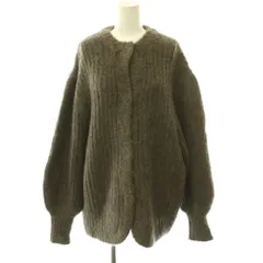 クラネ CLANE COLOR MOHAIR SHAGGY CARDIGAN カーディガン ニット 長袖 モヘヤ 2 ブラウン /HK ■OSのサムネイル