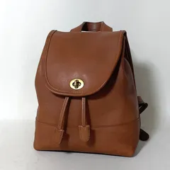 2607-87｜コーチ オールド リュック レザー ブラウン ターンロックのサムネイル