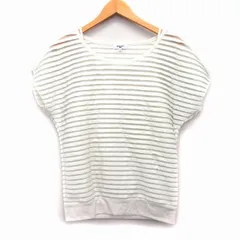 N.Natural Beauty Basic N.ナチュラルビューティーベーシック カットソー インナー付 透け感 シフォン ティアード ライン ラメ混 半袖 丸首 M ライトベージュ /HT22のサムネイル