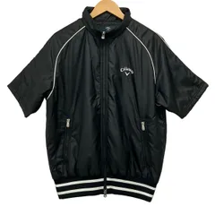 CALLAWAY(キャロウェイ) ブルゾン サイズL メンズ美品  - 黒×白 半袖/ジップアップ/中綿/春/秋のサムネイル